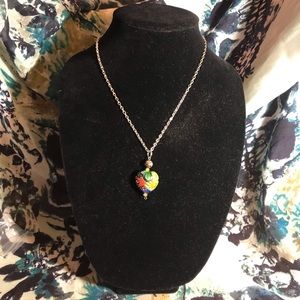 Marvelous millefiori heart pendant